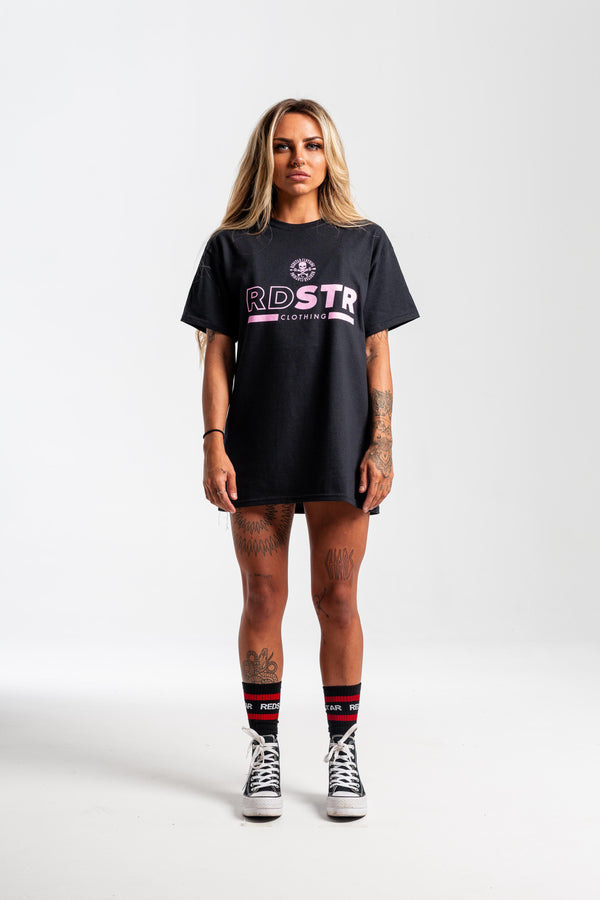 RDSTR Black/Pink Tshirt - Front print - Redstar Clothing