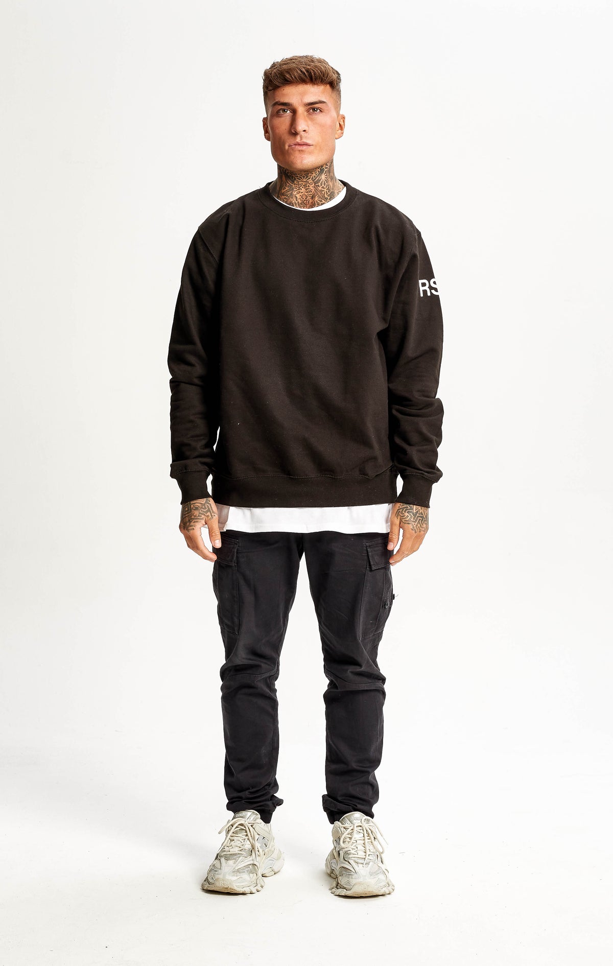 Dotted SkullBack Heavyweight Sweater Black